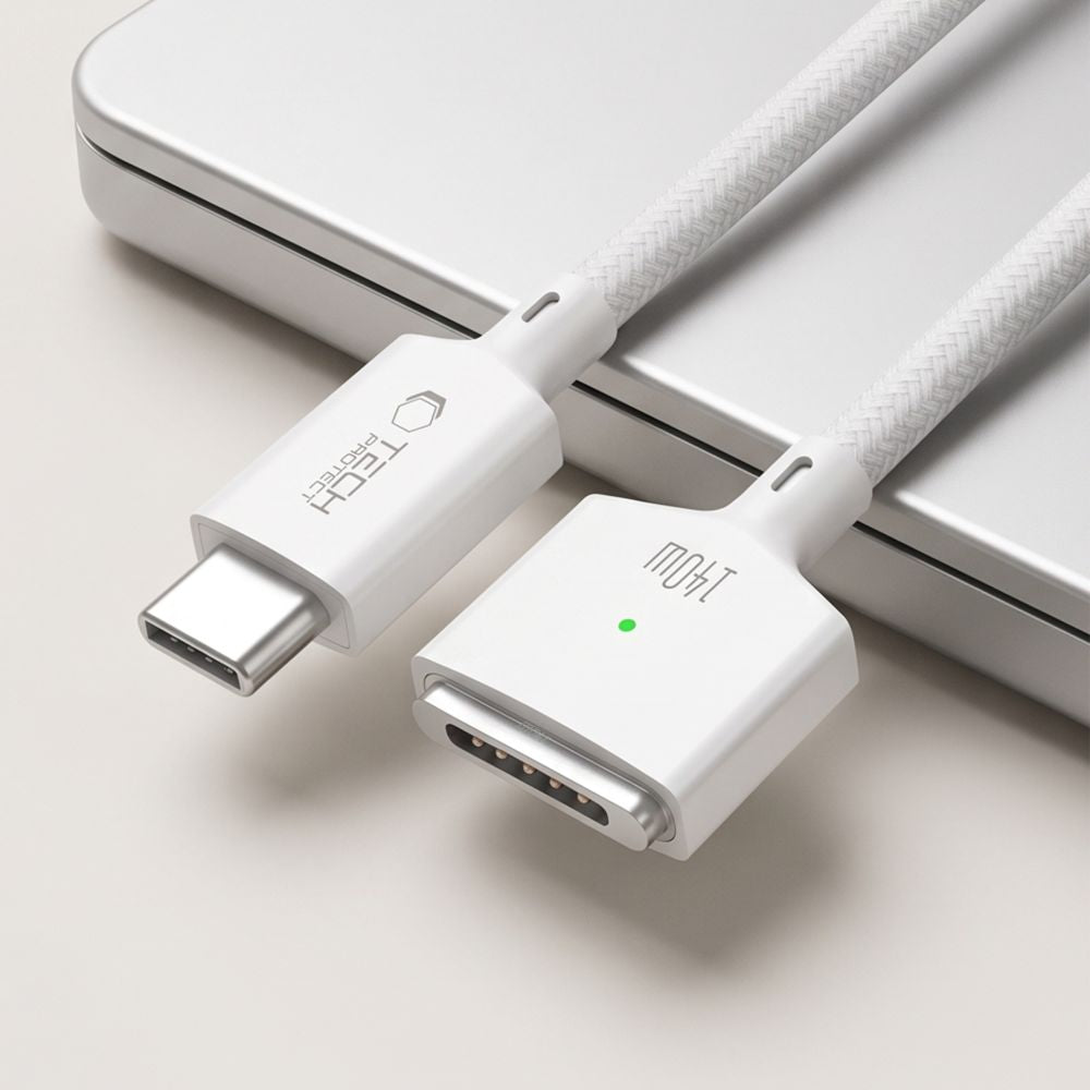 Tech-Protect MMC01 Ultraboost USB-C / MagSafe 3 140W 300cm Cable for MacBook - White_4