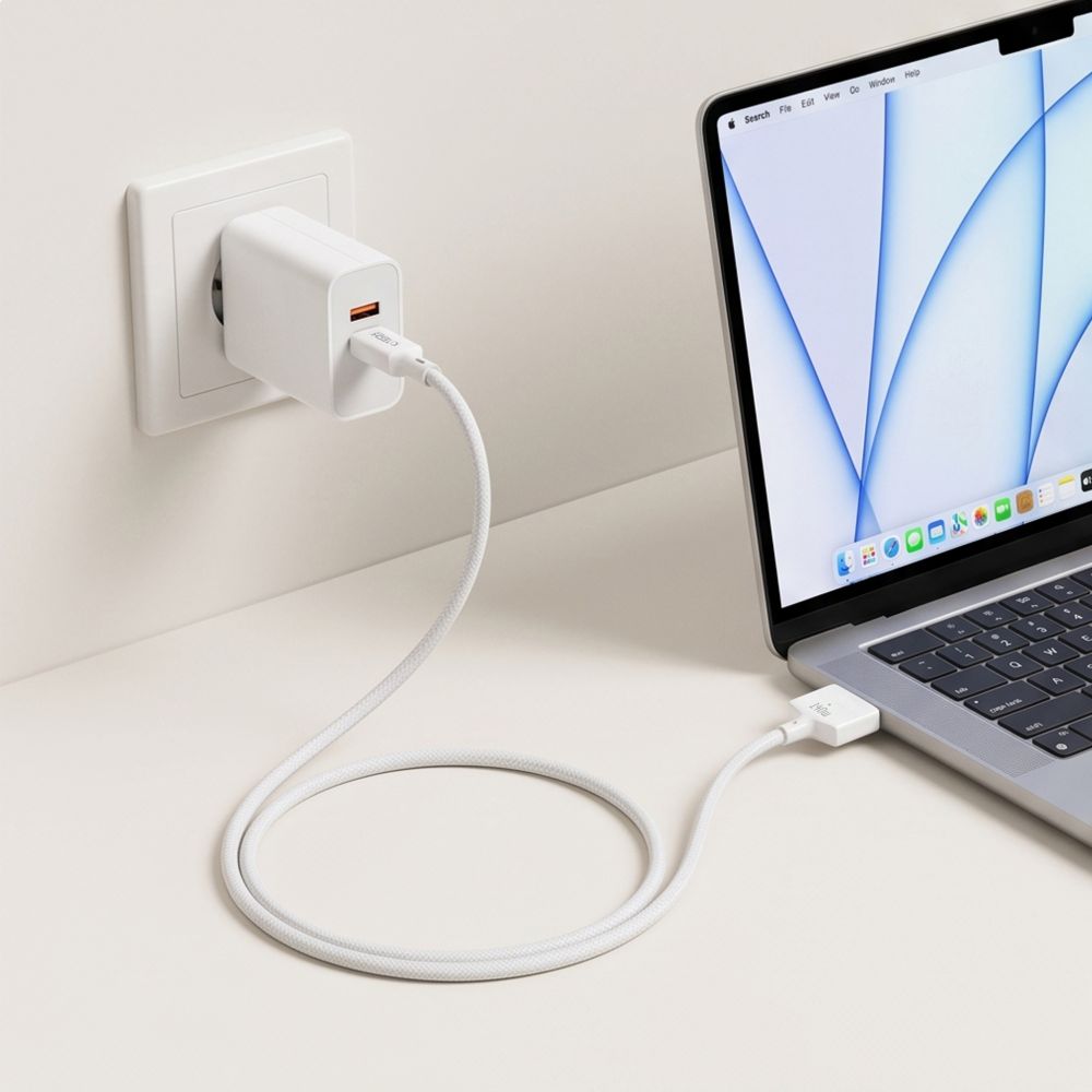 Tech-Protect MMC01 Ultraboost USB-C / MagSafe 3 140W 300cm Cable for MacBook - White_6
