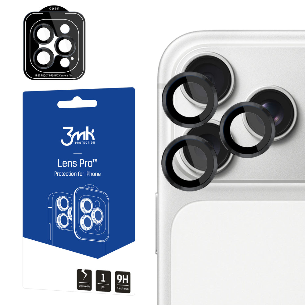 3mk Lens Protection Pro Black Tempered Glass for iPhone 18 Pro / 18 Pro Max_0