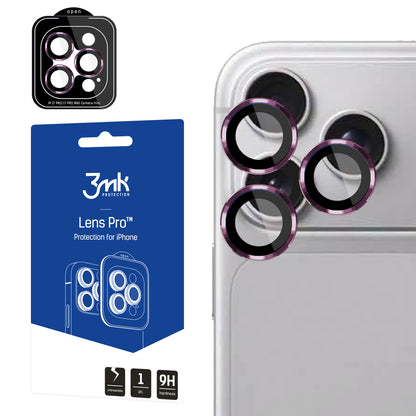 3mk Lens Protection Pro Black Tempered Glass for iPhone 18 Pro / 18 Pro Max - Burgundy_0