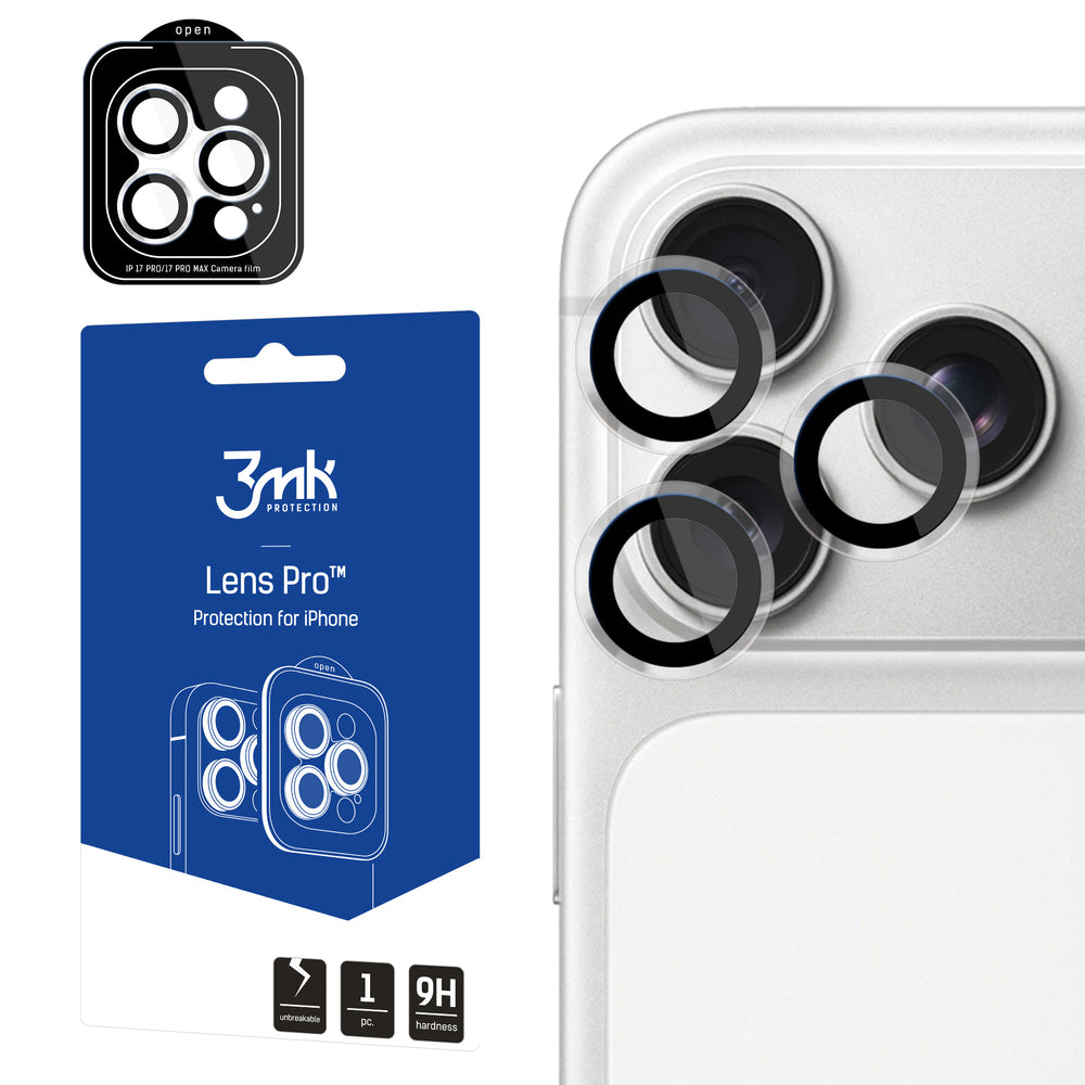 3mk Lens Protection Pro Black Tempered Glass for iPhone 18 Pro / 18 Pro Max_0