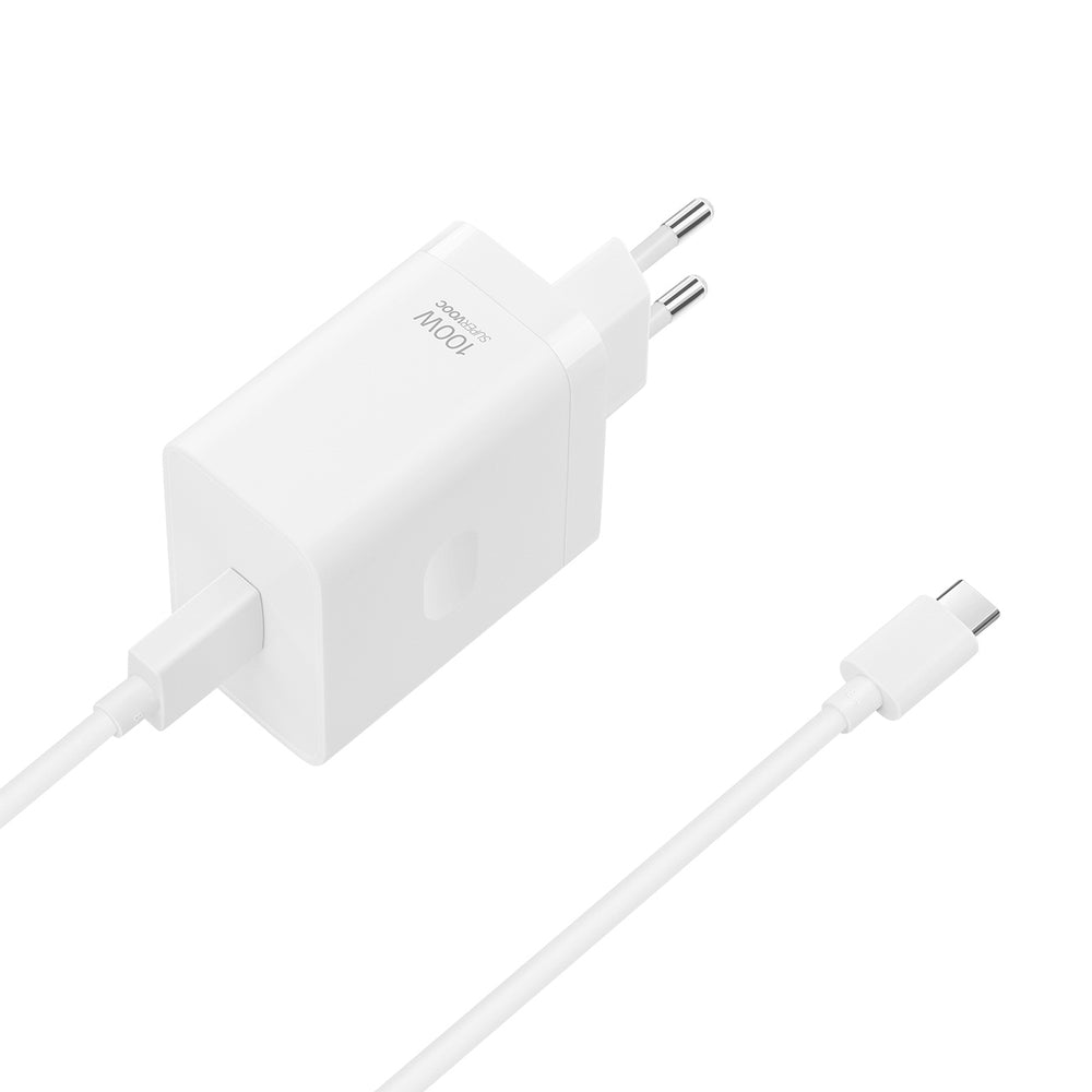 Oppo VCBAOBEH 100W USB-A Wall Charger with USB-A - USB-C Cable - White_1