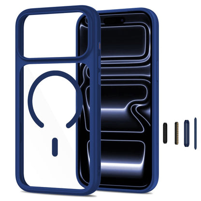 Tech-Protect MagOne MagSafe CC Case + Tempered Glass 2-Pack for iPhone 18 Pro / 17 Pro - Clear Navy Blue_1
