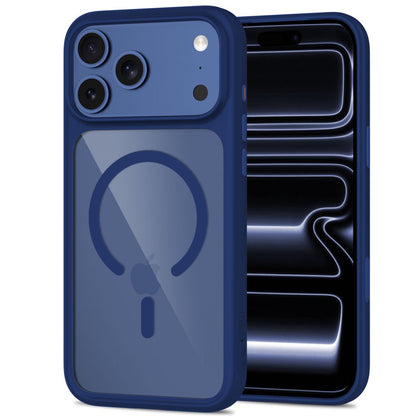 Tech-Protect MagOne MagSafe CC Case + Tempered Glass 2-Pack for iPhone 18 Pro Max / 17 Pro Max - Clear Navy Blue_2