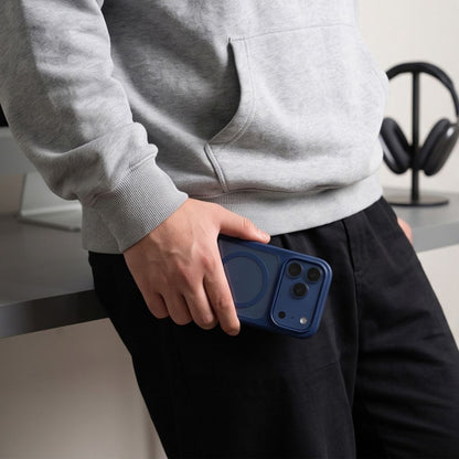 Tech-Protect MagOne MagSafe CC Case + Tempered Glass 2-Pack for iPhone 18 Pro Max / 17 Pro Max - Clear Navy Blue_8