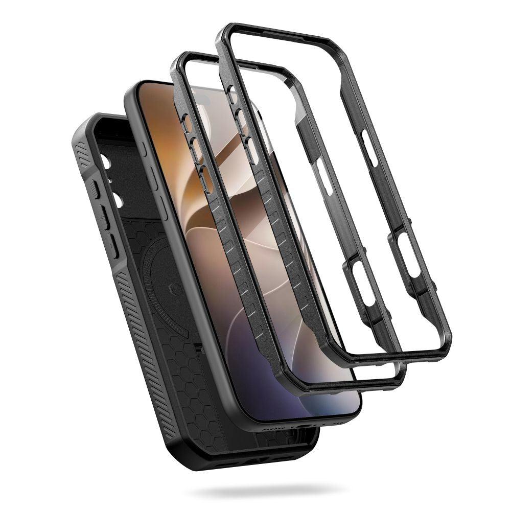 Tech-Protect Kevlar MagSafe 2-Set Case for iPhone 18 Pro / 17 Pro - Black_2