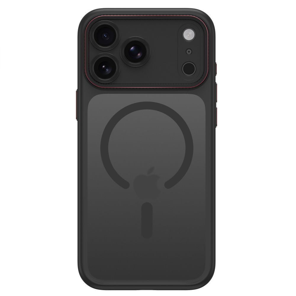 Tech-Protect MagCam MagSafe Case for iPhone 18 Pro Max / 17 Pro Max - Matte Black and Red_2