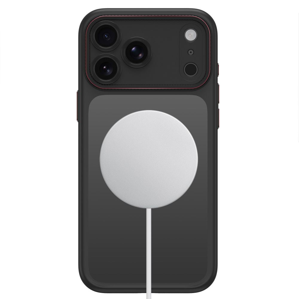 Tech-Protect MagCam MagSafe Case for iPhone 18 Pro Max / 17 Pro Max - Matte Black and Red_3