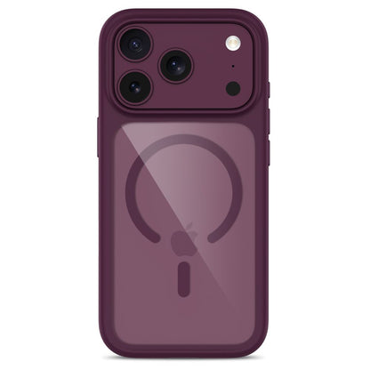 Tech-Protect MagOne CC MagSafe Case + Tempered Glass 2-Pack for iPhone 18 Pro / 17 Pro - Clear Burgundy_3