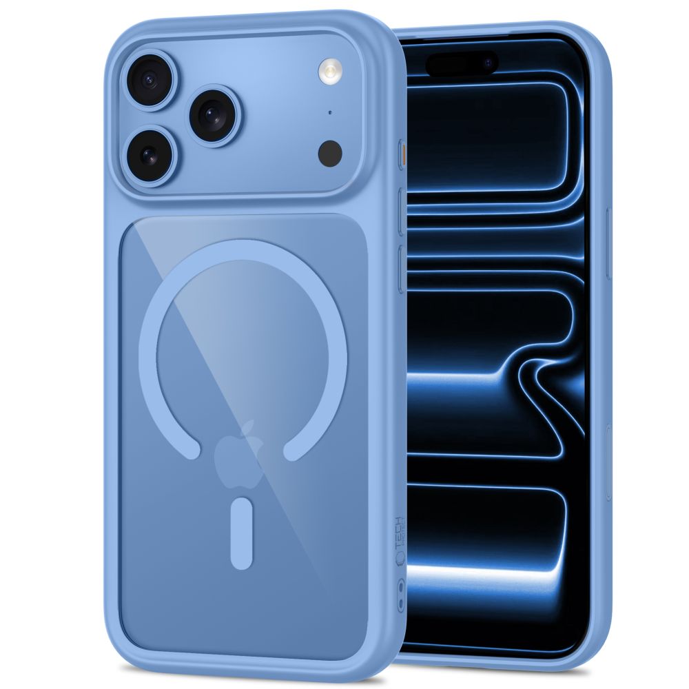 Tech-Protect MagOne CC MagSafe + Tempered Glass 2-Pack Case for iPhone 18 Pro / 17 Pro - Transparent Blue_2