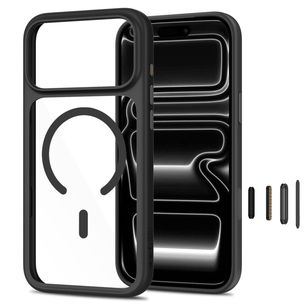Tech-Protect MagOne CC MagSafe Case + Tempered Glass 2-Pack for iPhone 18 Pro Max / 17 Pro Max - Clear Black_1