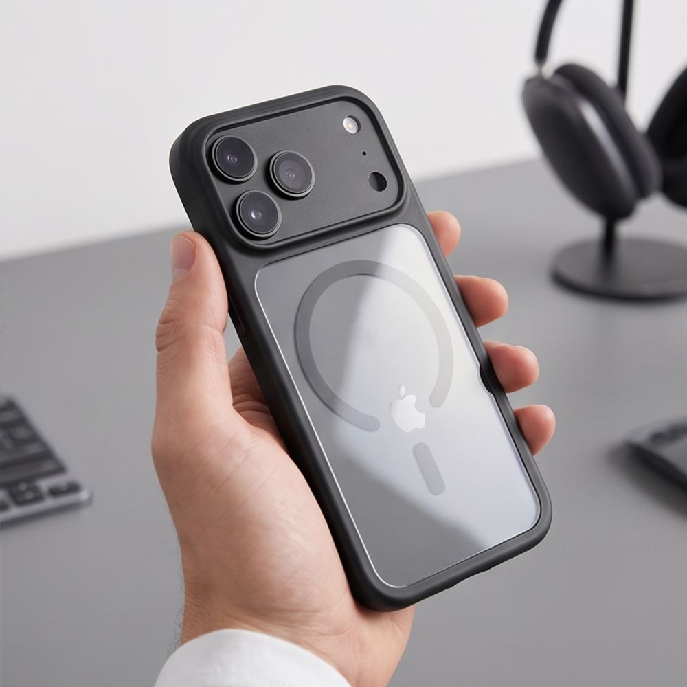 Tech-Protect MagOne CC MagSafe Case + Tempered Glass 2-Pack for iPhone 18 Pro Max / 17 Pro Max - Clear Black_8