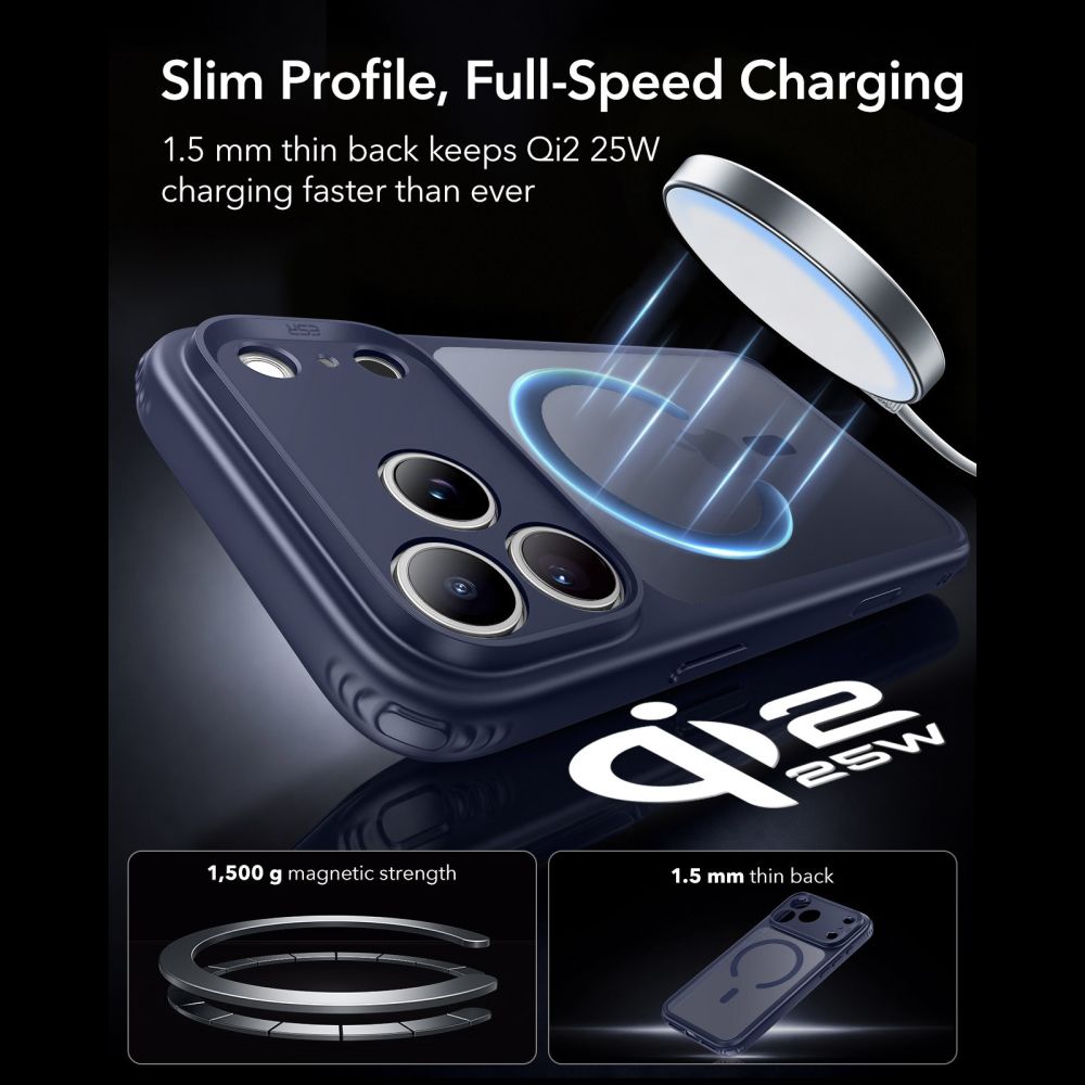 ESR Classic Hybrid MagSafe case for iPhone 18 Pro Max / 17 Pro Max - frosted blue_4