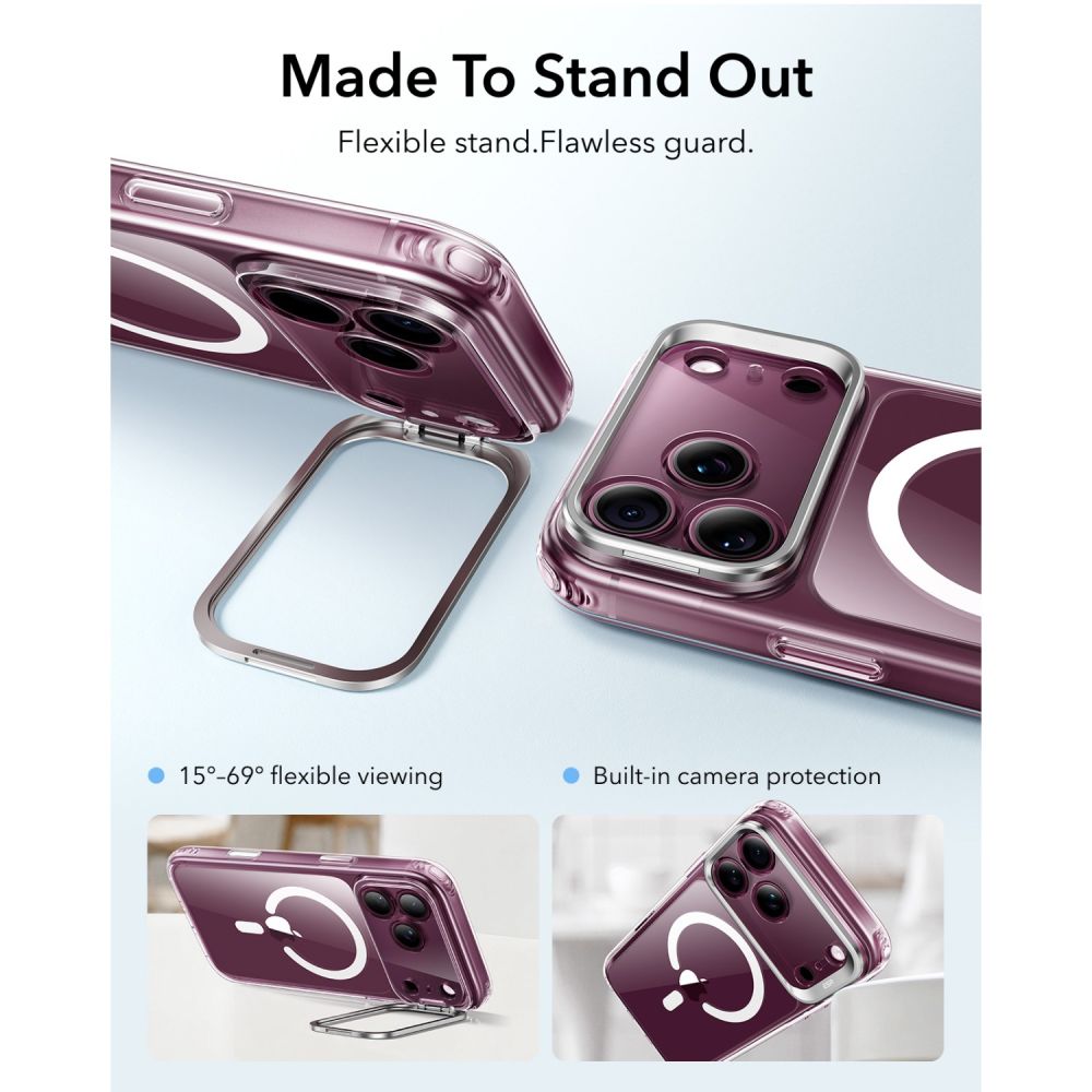 ESR Classic Hybrid Kickstand MagSafe Case for iPhone 18 Pro / 17 Pro - Clear_2