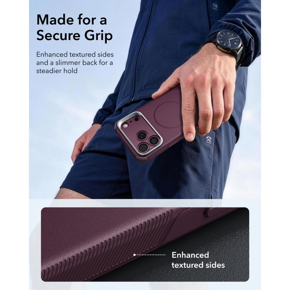 ESR Cyber ​​Tough Kickstand MagSafe Case for iPhone 18 Pro / 17 Pro - Burgundy_5