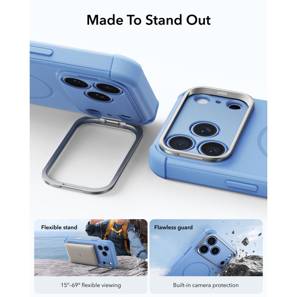 ESR Cyber ​​Tough Kickstand MagSafe Case for iPhone 18 Pro Max / 17 Pro Max - Light Blue_3