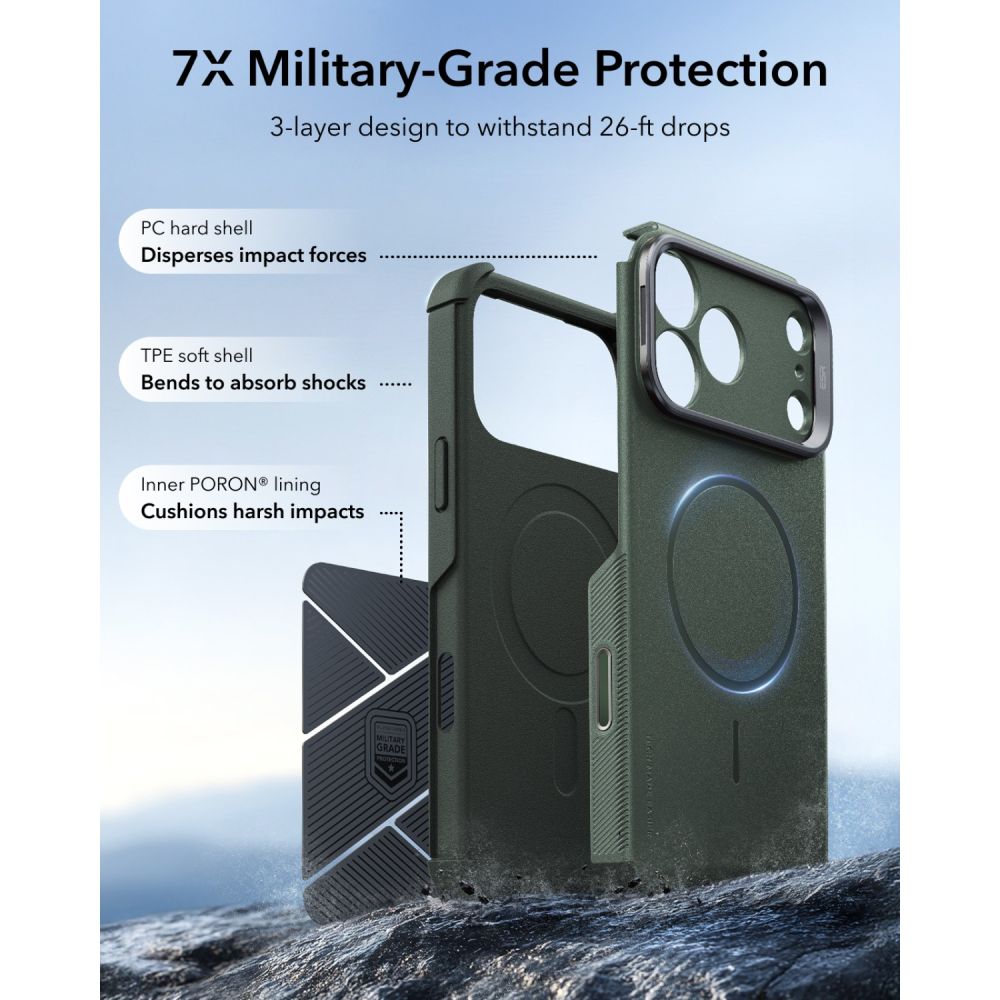 ESR Cyber ​​Tough Kickstand MagSafe Case for iPhone 18 Pro Max / 17 Pro Max - Green_2