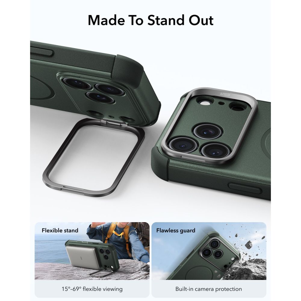 ESR Cyber ​​Tough Kickstand MagSafe Case for iPhone 18 Pro Max / 17 Pro Max - Green_3