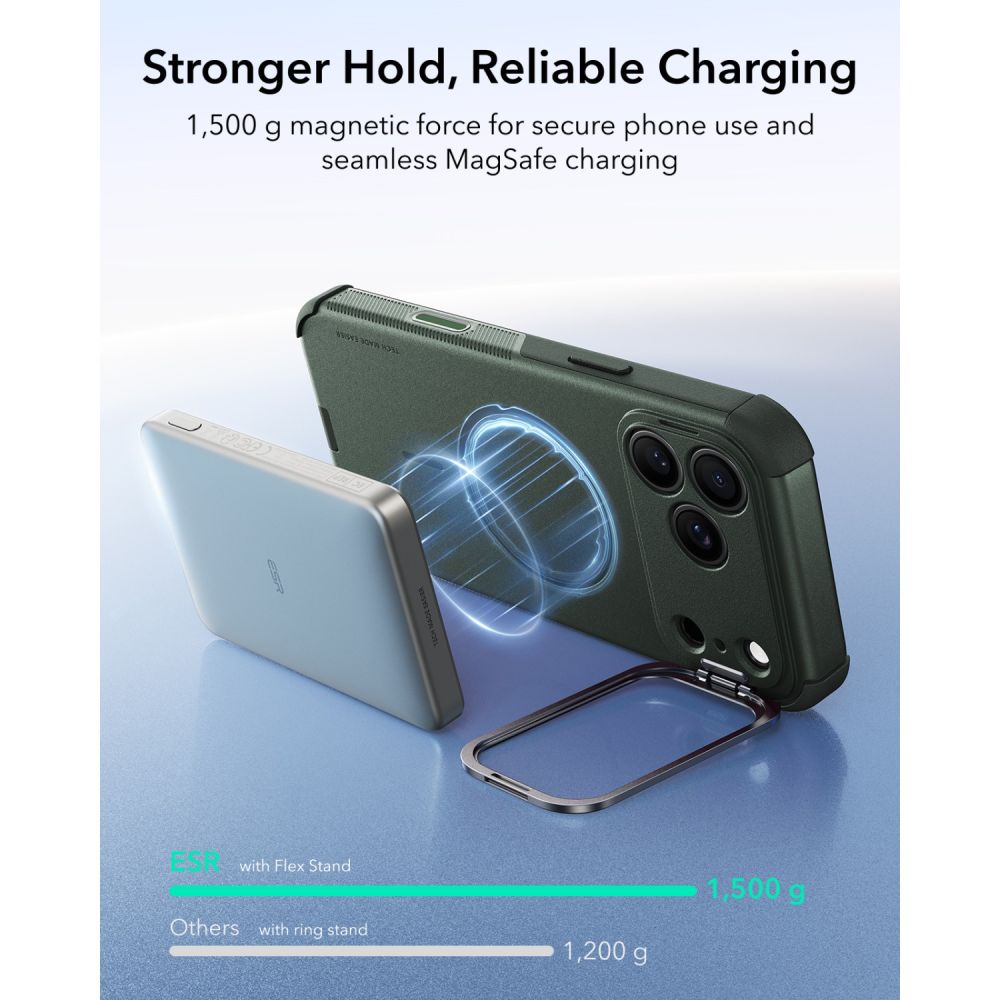 ESR Cyber ​​Tough Kickstand MagSafe Case for iPhone 18 Pro Max / 17 Pro Max - Green_6