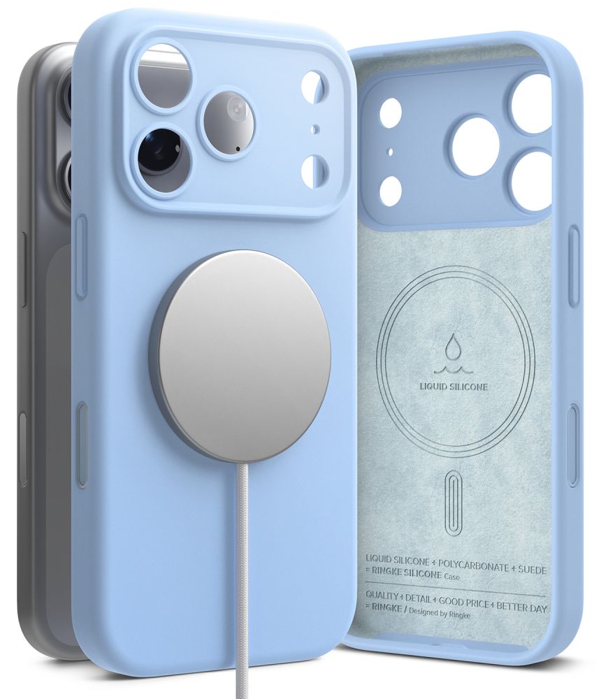 Ringke Silicone MagSafe case for iPhone 18 Pro - light blue_0