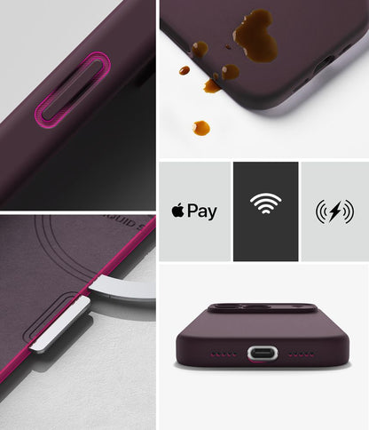 Ringke Silicone MagSafe case for iPhone 18 Pro - dark cherry_7