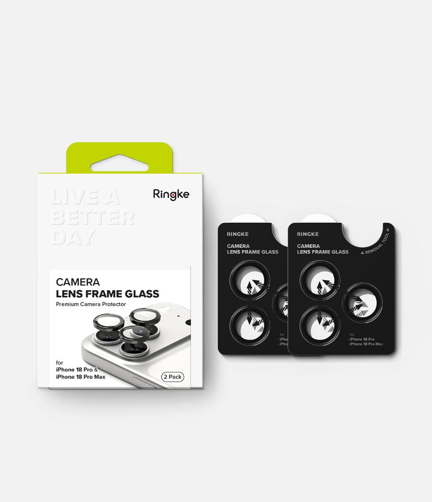 Ringke Camera Frame Protector 2-Pack Tempered Glass for iPhone 18 Pro / Pro Max - Black_7
