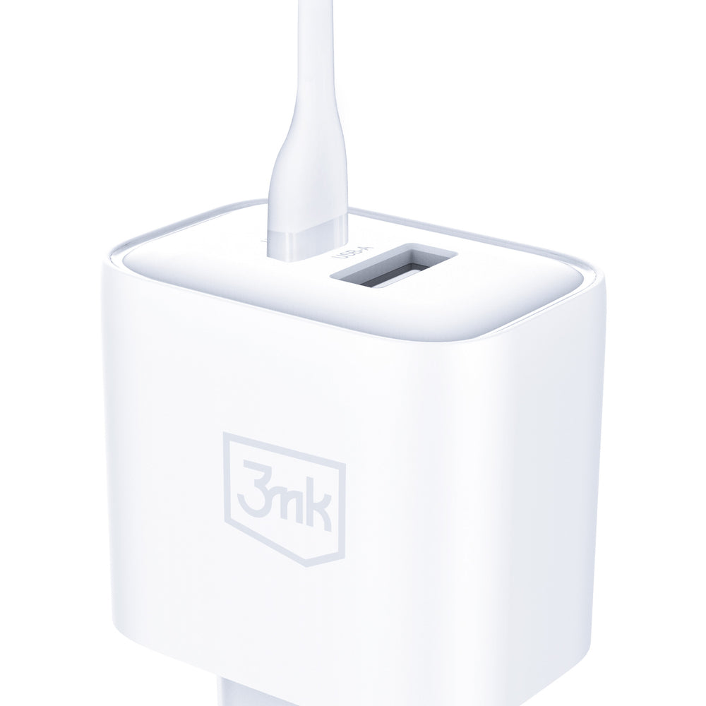 3mk DualCharge 20W PD3.0 QC 3.0 PPS USB 1A1C Wall Charger - White_12