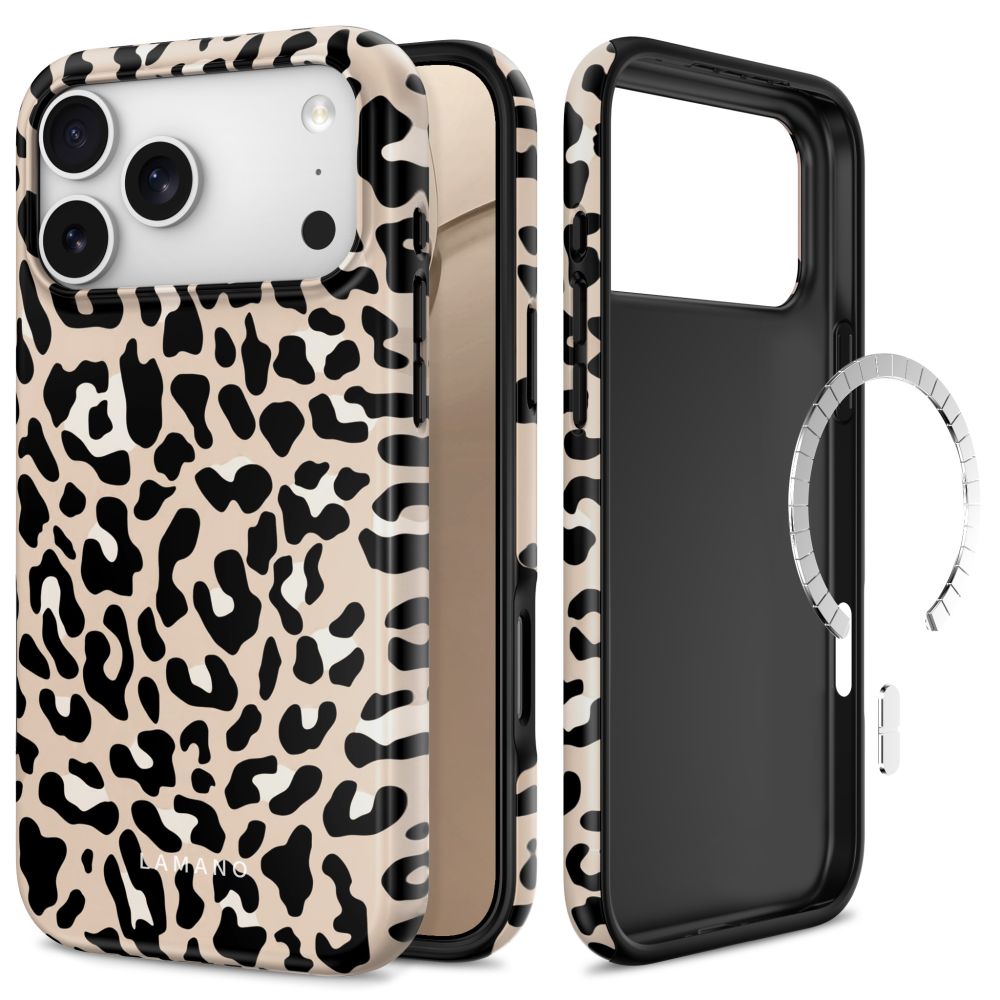 Tech-Protect Lamano MagSafe case for iPhone 18 Pro / 17 Pro - beige and black_0