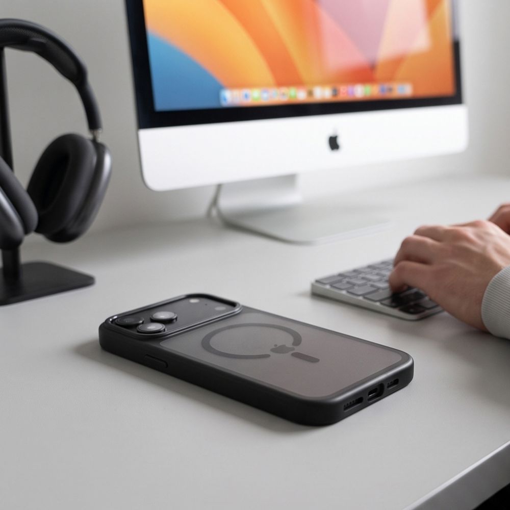 Tech-Protect MagStand MagSafe CC Case for iPhone 18 Pro Max / 17 Pro Max - Matte Black_8