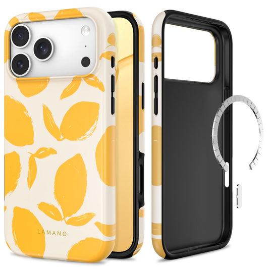 Tech-Protect Lamano MagSafe Case for iPhone 18 Pro Max / 17 Pro Max - Yellow and White_0