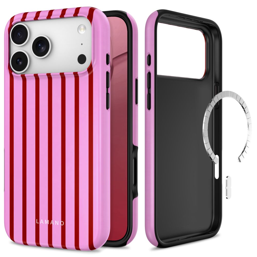 Tech-Protect Lamano MagSafe Case for iPhone 18 Pro Max / 17 Pro Max - Pink/Red_0