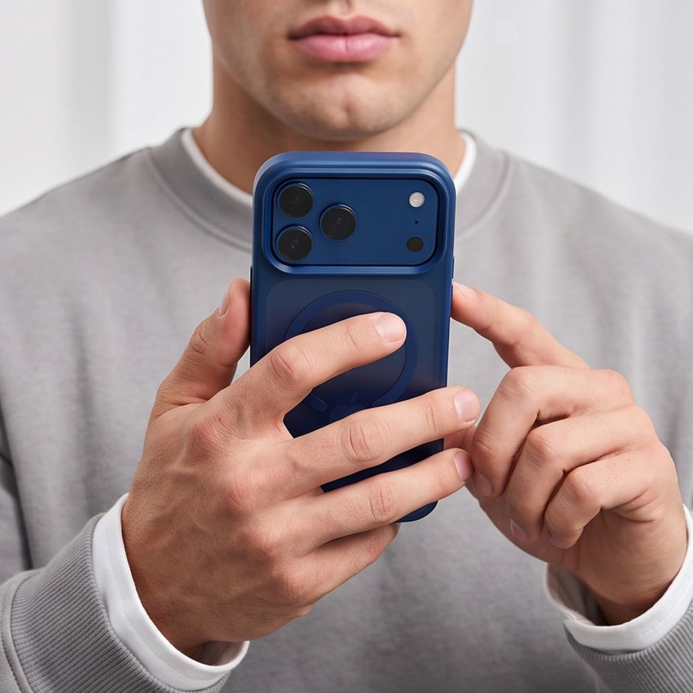 Tech-Protect Magmat Magsafe CC Case for iPhone 18 Pro / 17 Pro - Matte Navy Blue_7
