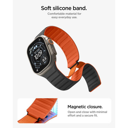 Spigen Athlex Air M Strap for Apple Watch 44/45/46/49 mm - Black and Orange_6