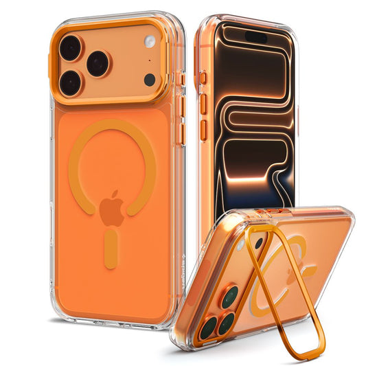 Hard Case Spigen Ultra Hybrid Optik S com MagSafe para Apple iPhone 18 Pro Max / 17 Pro Max / Clear Orange ACS11910_0