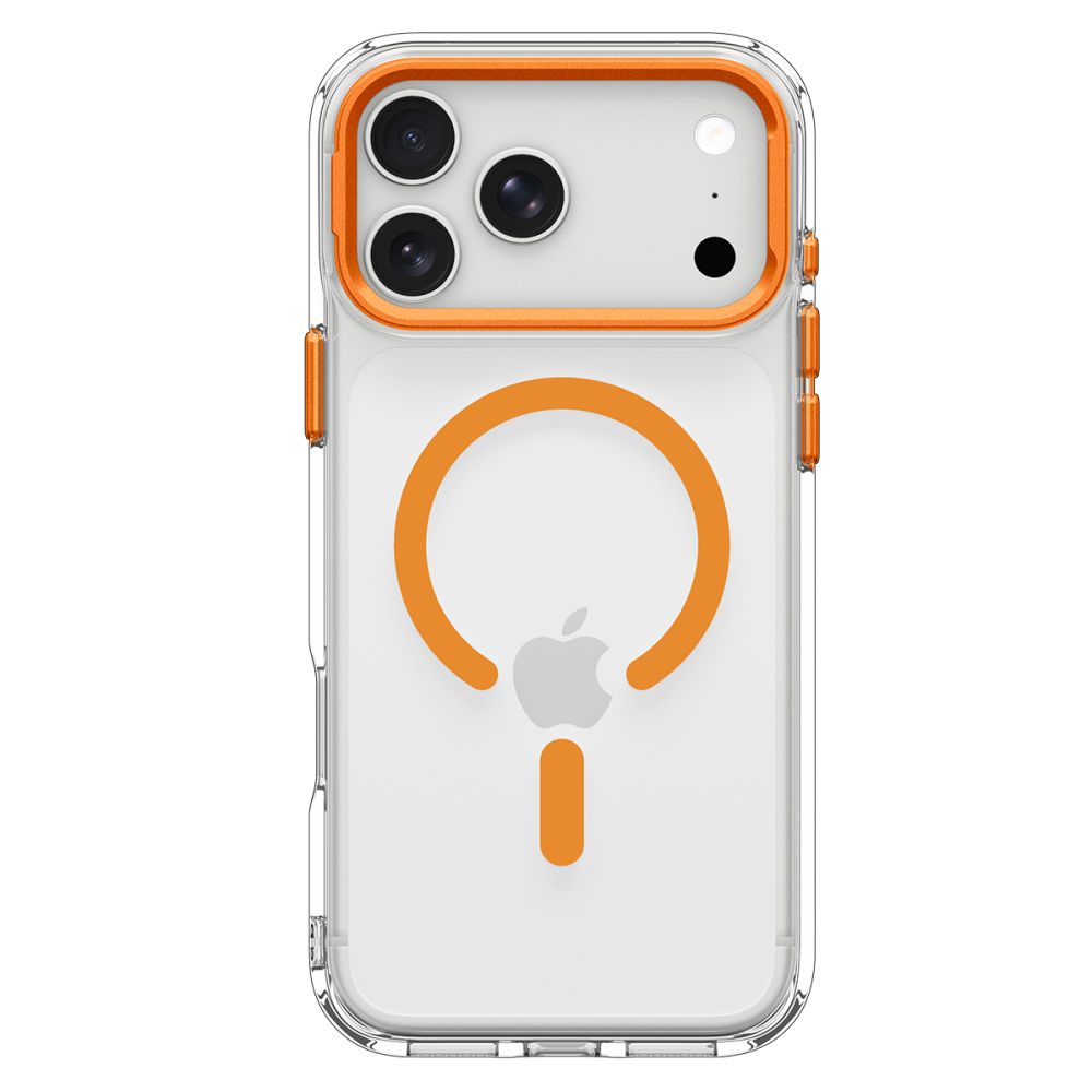 Hard Case Spigen Ultra Hybrid Optik S com MagSafe para Apple iPhone 18 Pro / 17 Pro / Laranja Transparente / ACS11923_2