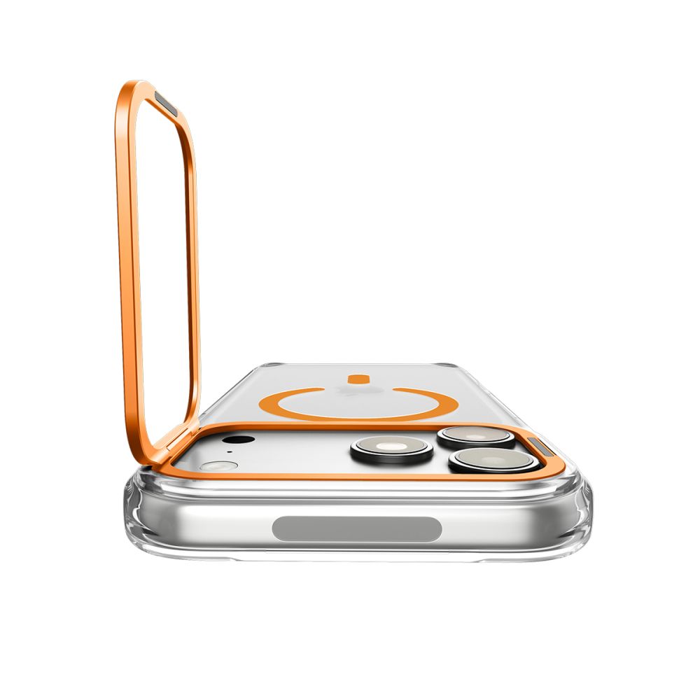 Hard Case Spigen Ultra Hybrid Optik S com MagSafe para Apple iPhone 18 Pro / 17 Pro / Laranja Transparente / ACS11923_4