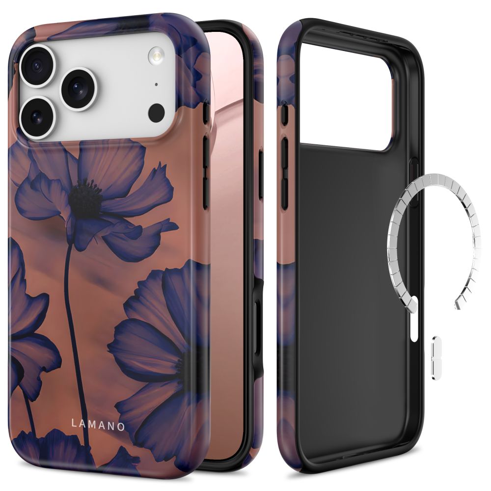 Tech-Protect Lamano MagSafe case for iPhone 18 Pro / 17 Pro - navy blue and brown_0
