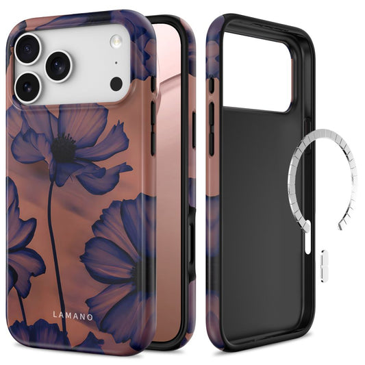 Tech-Protect Lamano MagSafe Case for iPhone 18 Pro Max / 17 Pro Max - Navy Blue/Brown_0