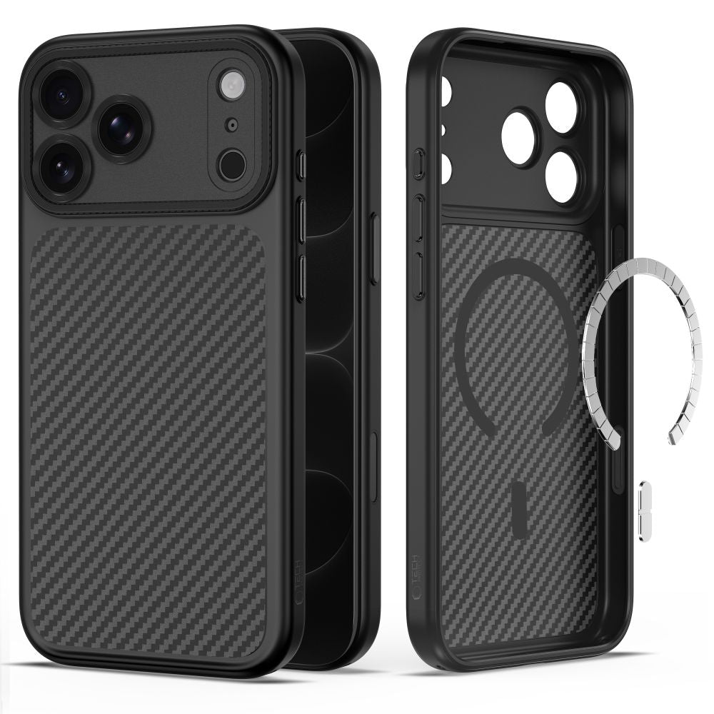 Tech-Protect MagCam MagSafe Carbon Case for iPhone 18 Pro / 17 Pro - Black_1