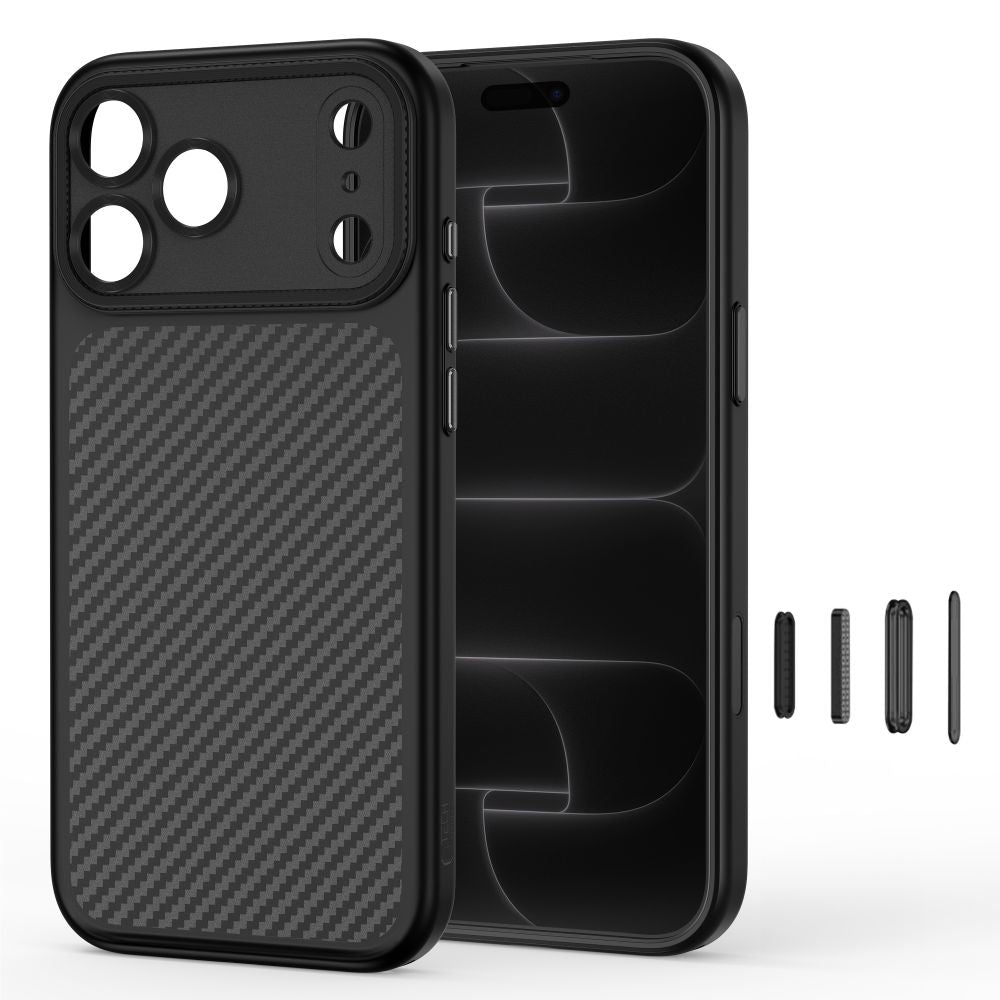 Tech-Protect MagCam MagSafe Carbon Case for iPhone 18 Pro / 17 Pro - Black_2