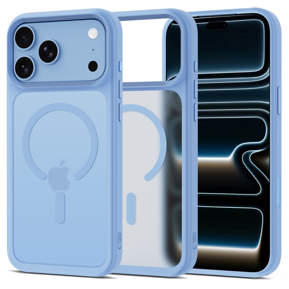 Tech-Protect Magmat Magsafe CC Case for iPhone 18 Pro / 17 Pro - Light Blue Matte_0