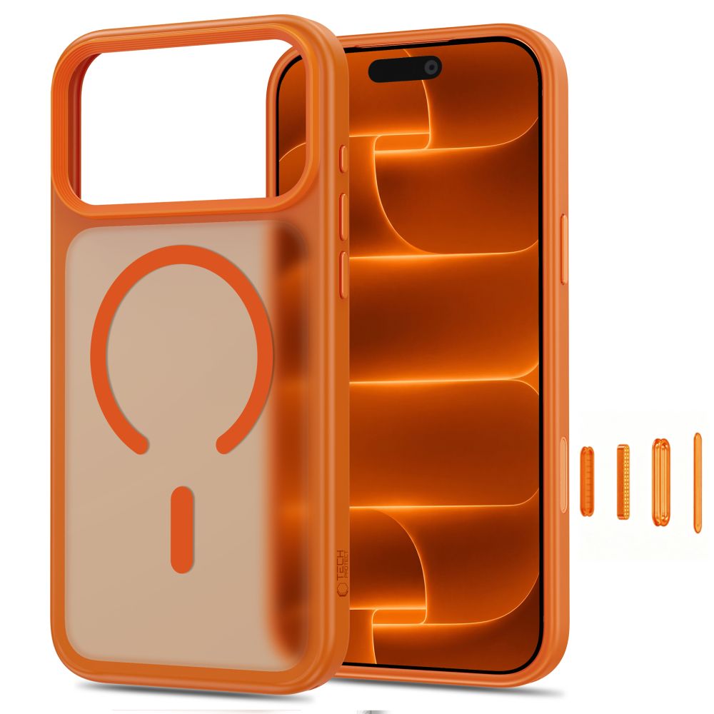 Tech-Protect Magmat Magsafe CC Case for iPhone 18 Pro Max / 17 Pro Max - Matte Orange_1