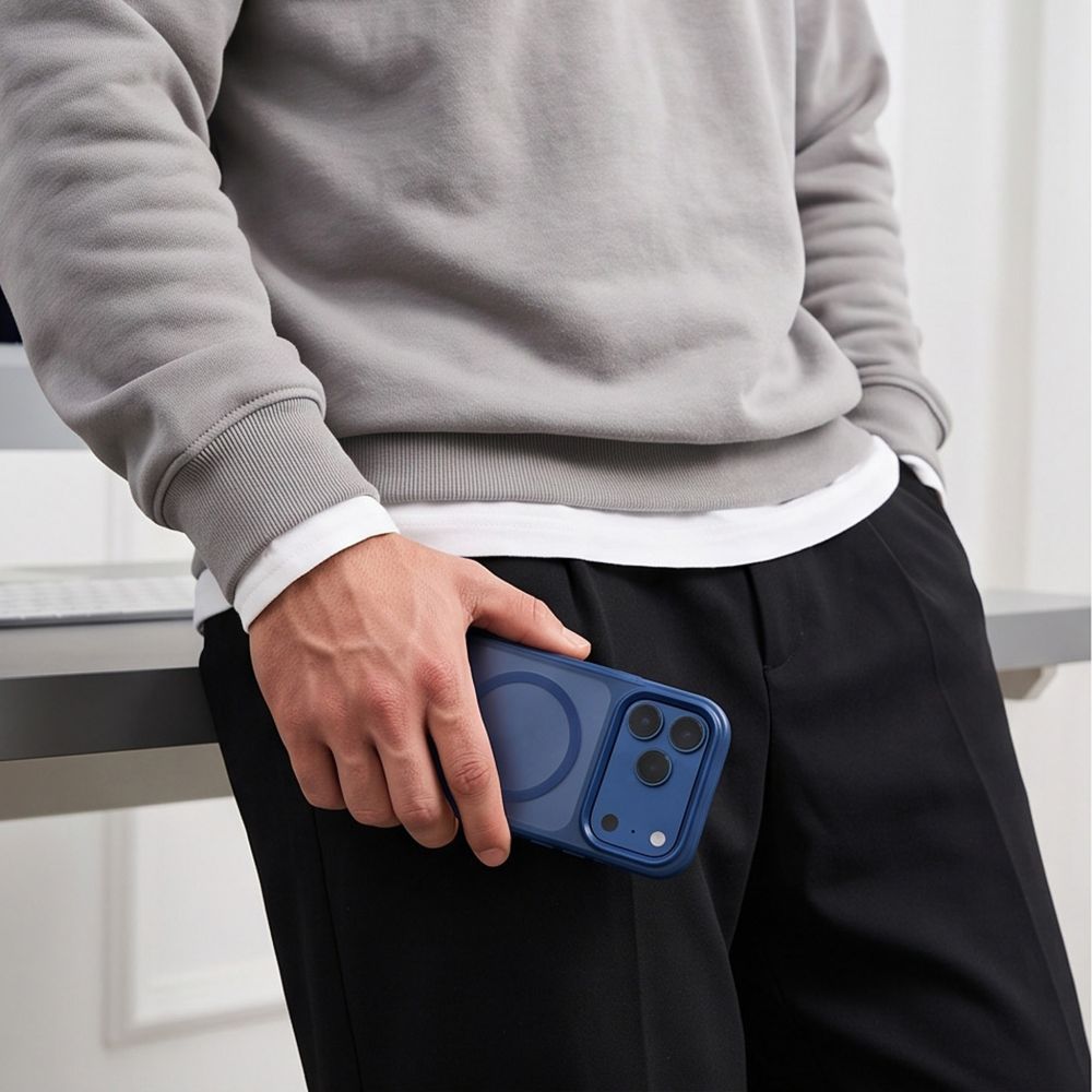 Tech-Protect Magmat Magsafe CC Case for iPhone 18 Pro Max / 17 Pro Max - Matte Navy Blue_5