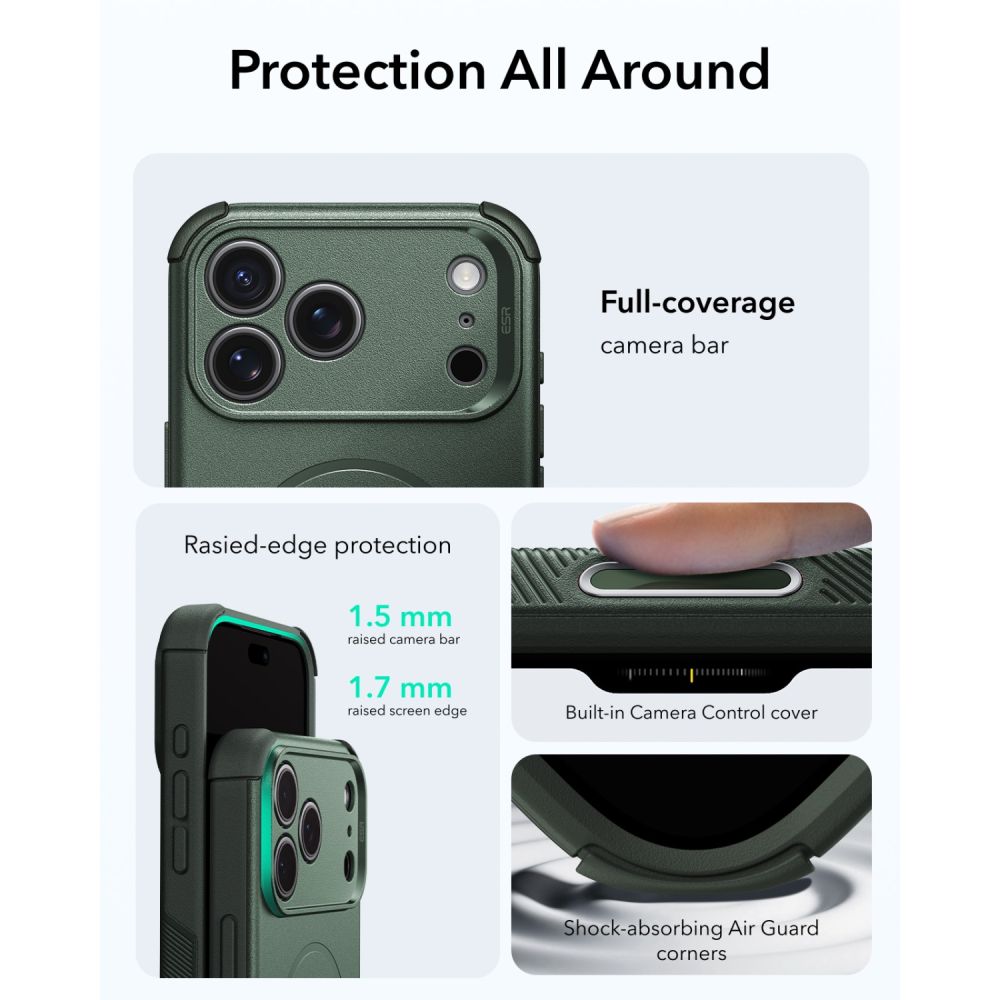 ESR Cyber ​​Tough MagSafe Case for iPhone 18 Pro Max / 17 Pro Max - Green_2