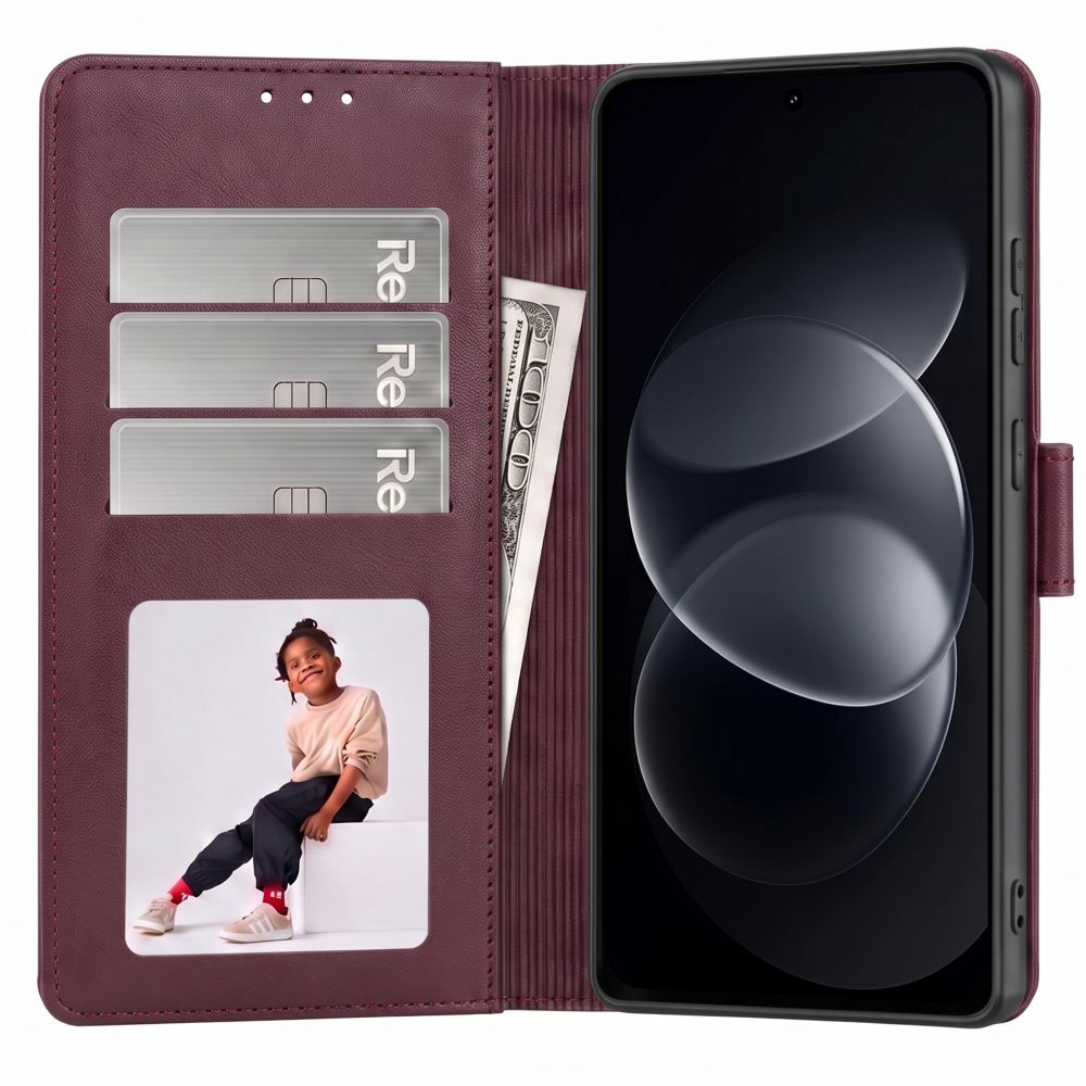 Tech-Protect Wallet case for Xiaomi Redmi Note 17 Pro 5G - burgundy_1