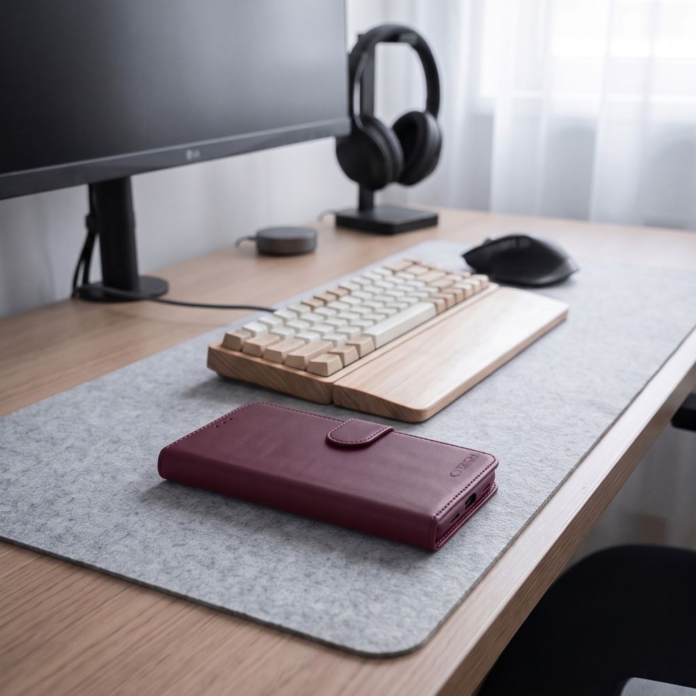 Tech-Protect Wallet case for Xiaomi Redmi Note 17 Pro 5G - burgundy_4