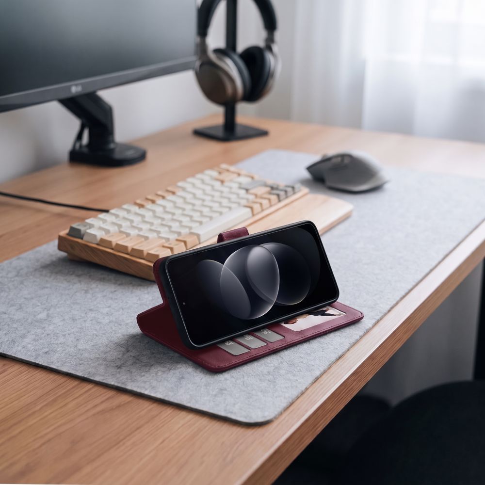 Tech-Protect Wallet case for Xiaomi Redmi Note 17 Pro 5G - burgundy_6