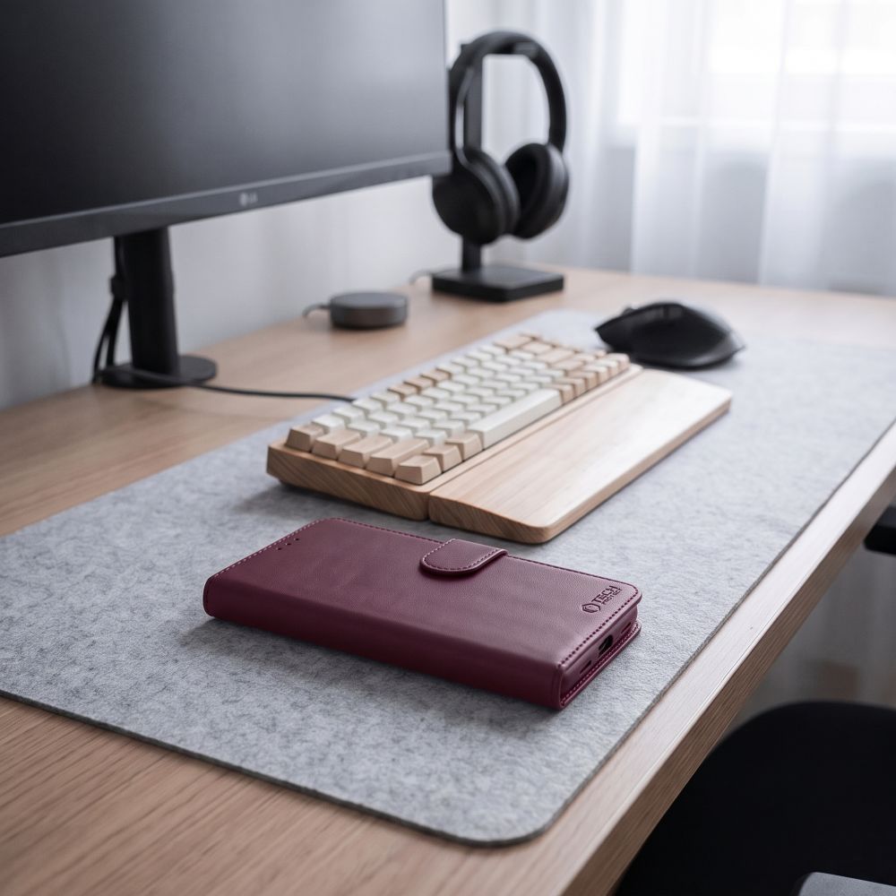 Tech-Protect Wallet case for Xiaomi Redmi Note 17 Pro Max 5G - burgundy_4