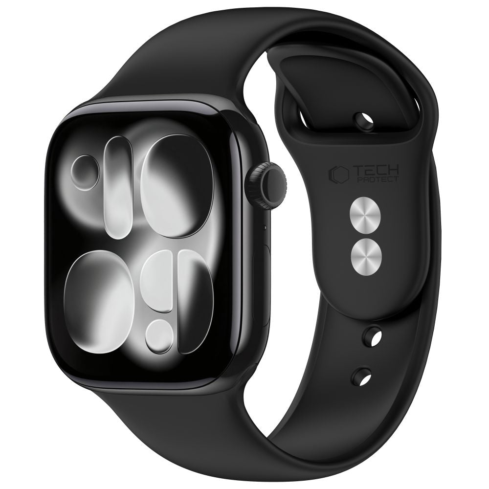 Tech-Protect Silicone Strap for Apple Watch 44 / 45 / 46 / 49 mm - Black_0