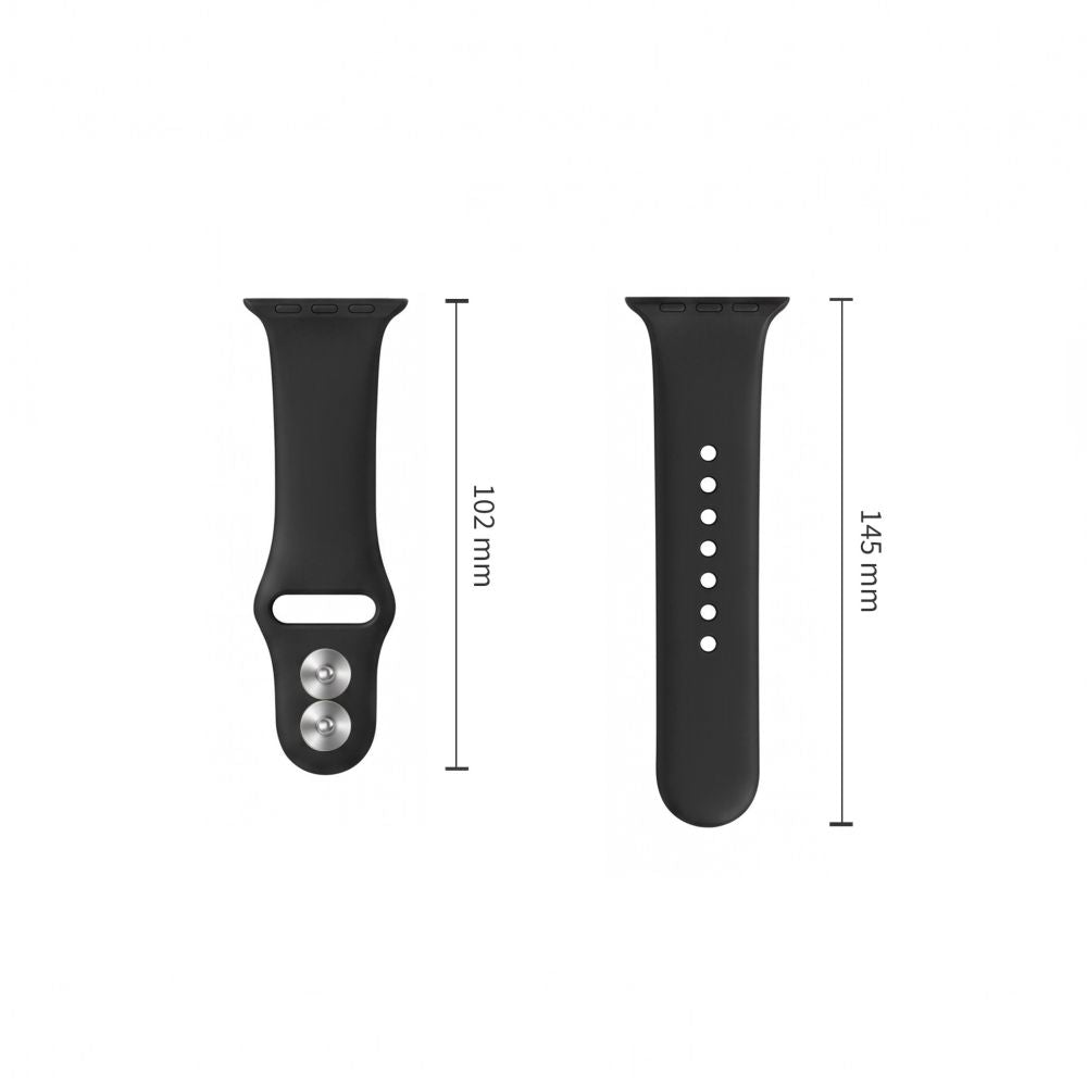 Tech-Protect Silicone Strap for Apple Watch 44 / 45 / 46 / 49 mm - Black_2